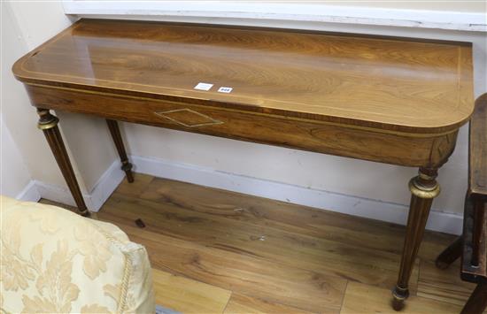 A Regency style rosewood side table w.135cm